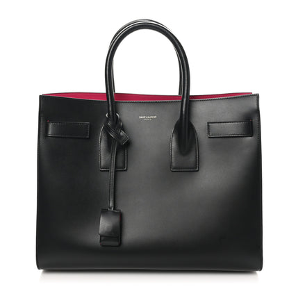 Saint Laurent Calfskin Small Sac De Jour Black Fuchsia 1 of 12