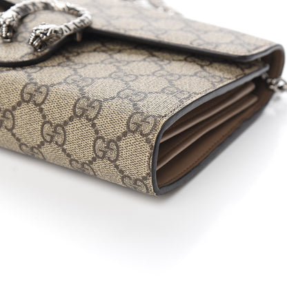 Gucci GG Supreme Monogram Mini Dionysus Chain Wallet Beige Taupe 8 of 9