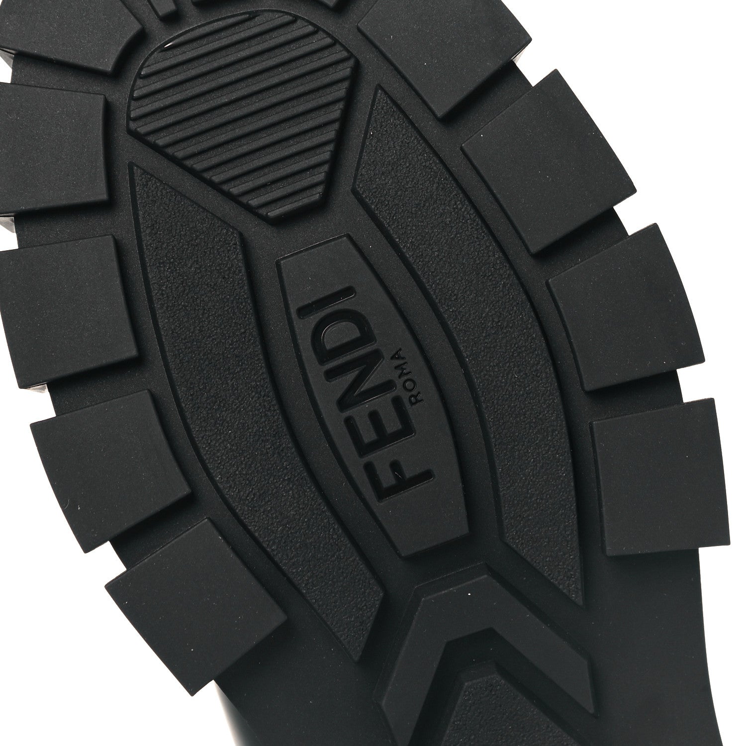 Fendi Calfskin Rubber Mens Fendi Force Chelsea Boots 7.5 Black 8 of 9