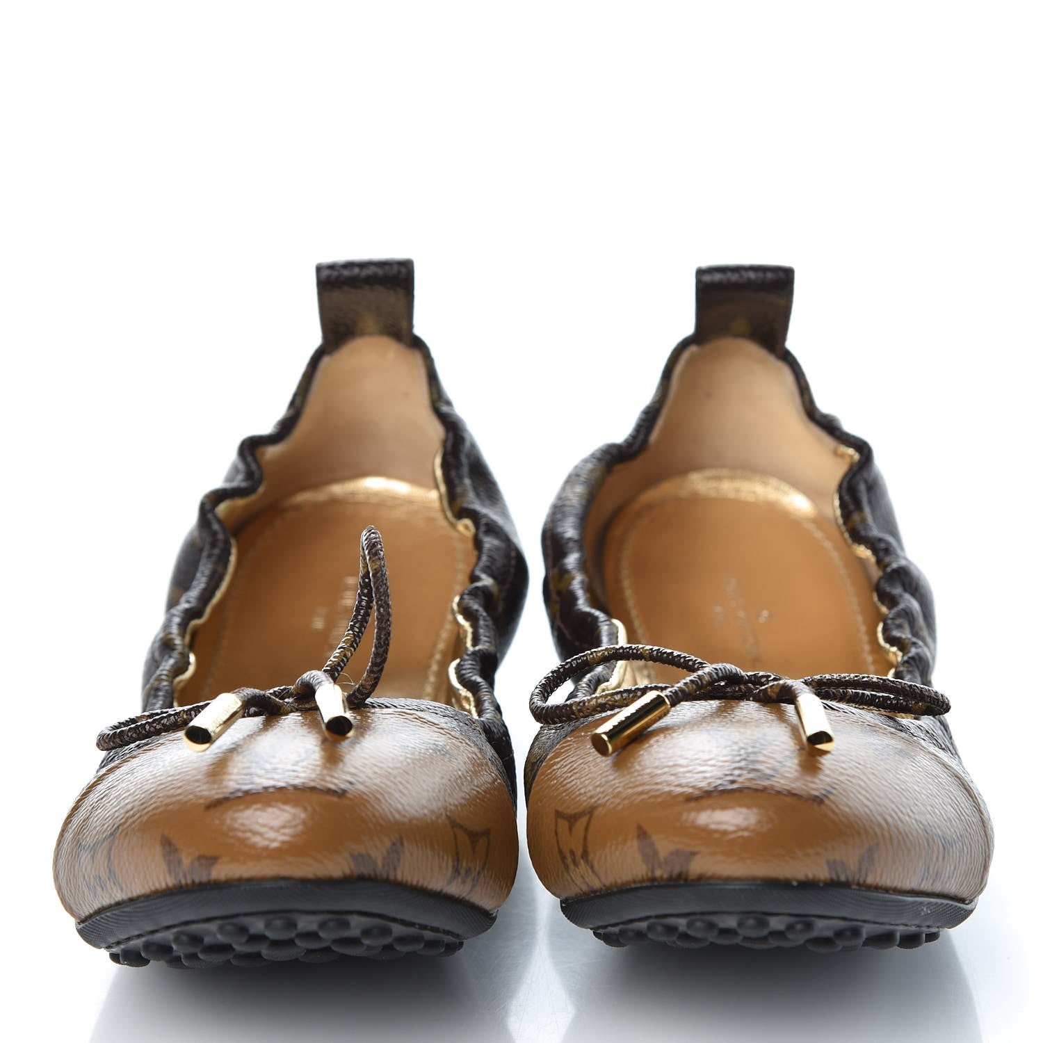 Louis Vuitton Reverse Patent Monogram Flirty Ballerina Flats 38 2 of 7