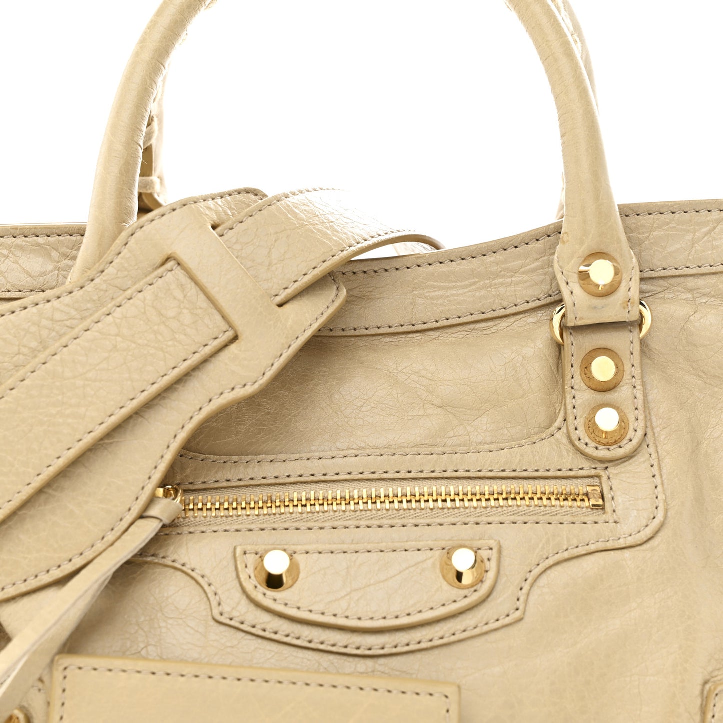 Agneau Classic Gold Hardware S City Beige Sable