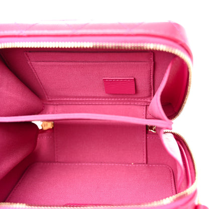 Chanel Caviar Quilted Twist Your Buttons Clutch With Chain Fuchsia 5 of 10