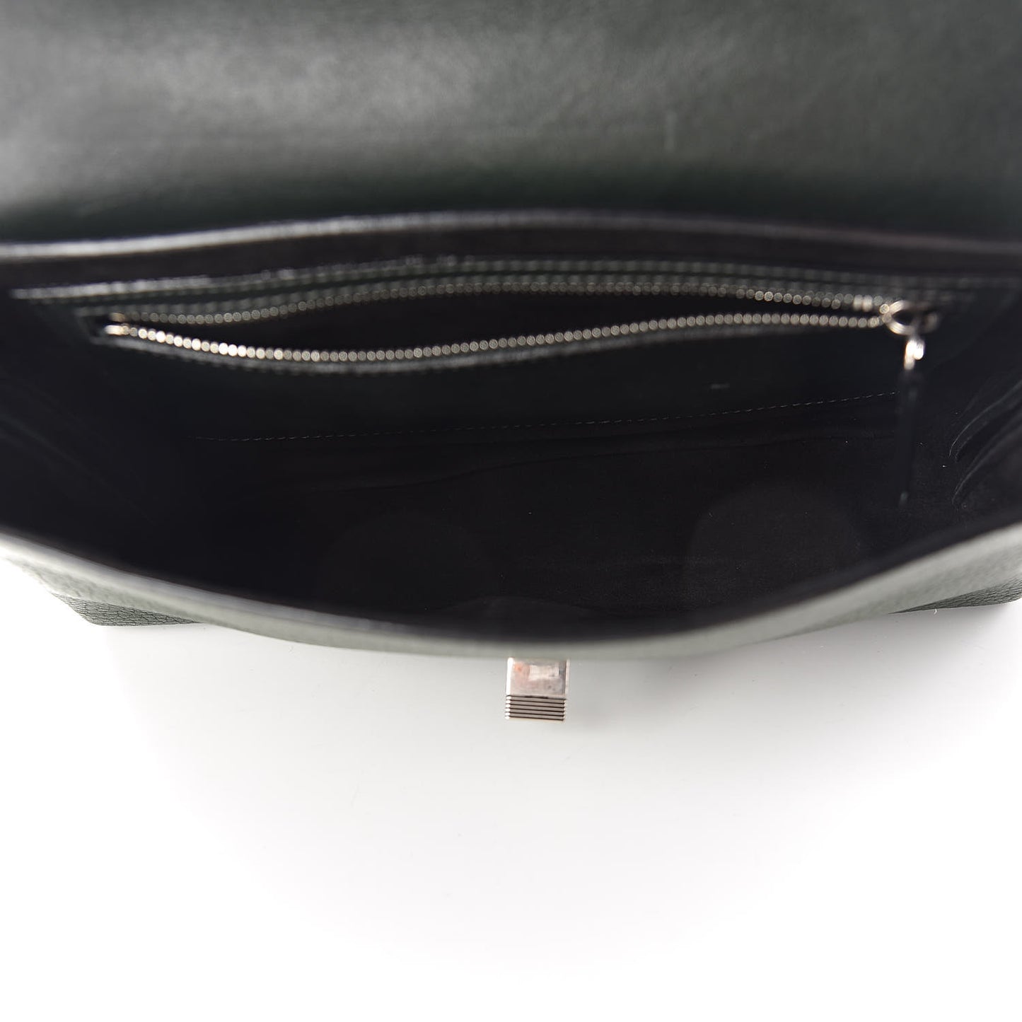 Ciclone Pebbled Calfskin Suede PS Elliot Clutch Dark Military