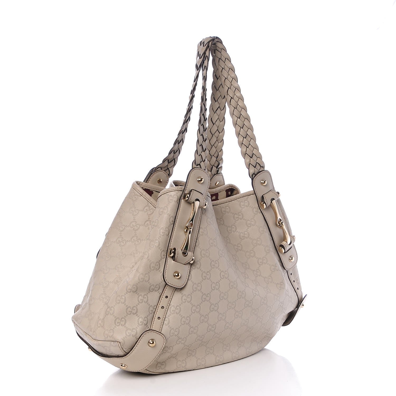 Gucci Guccissima Medium Pelham Shoulder Bag Off White 4 of 10