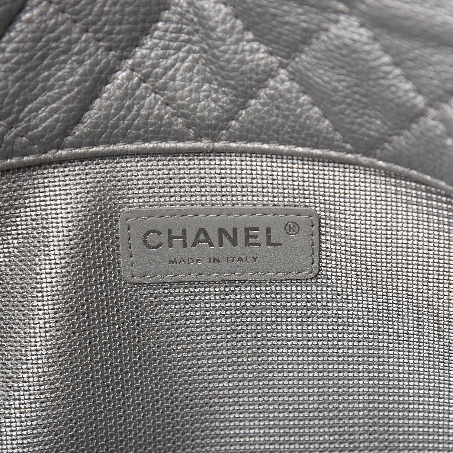 Chanel Metallic Calfskin Quilted XXL Travel Flap Bag Silver 5 of 9