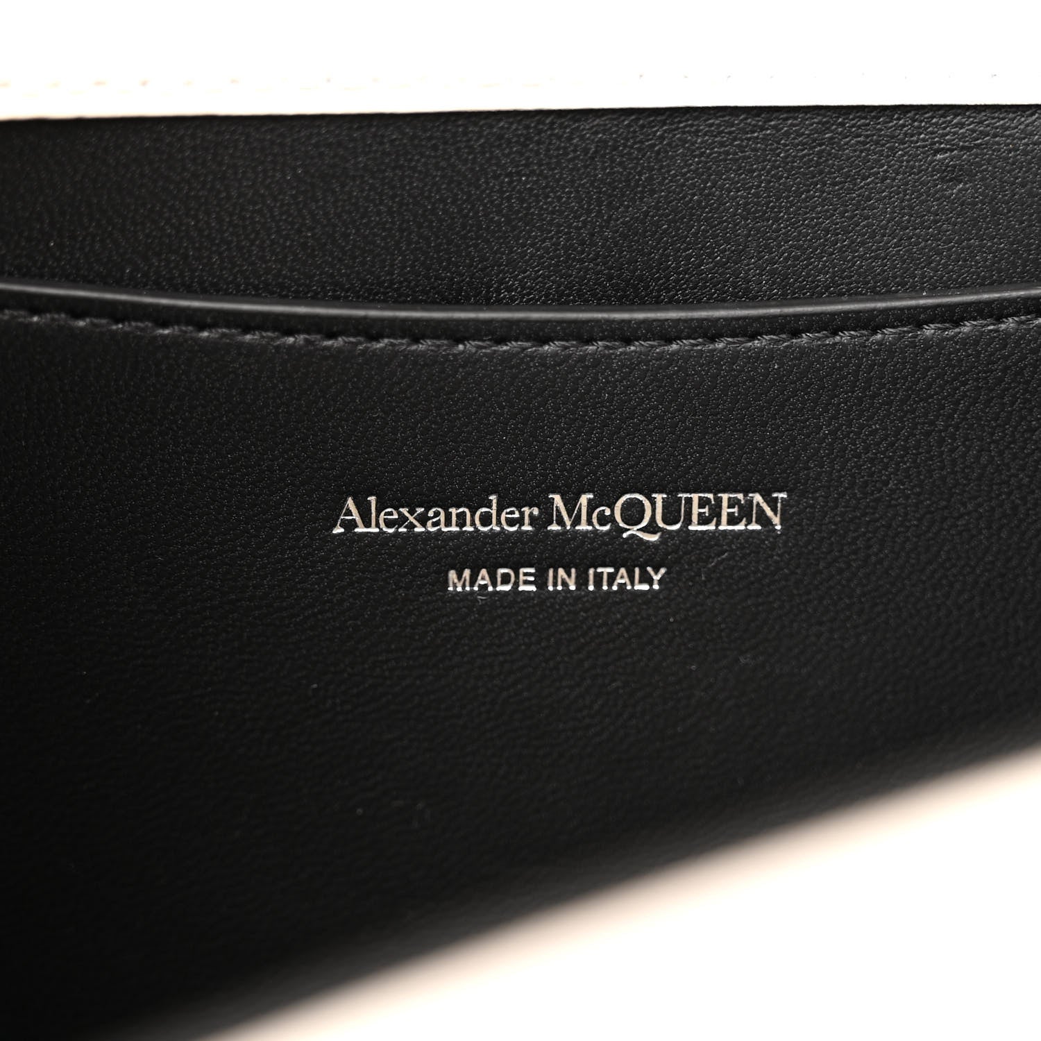 Alexander McQueen Calfskin Slash Knuckle Shoulder Bag Black Ivory 6 of 13
