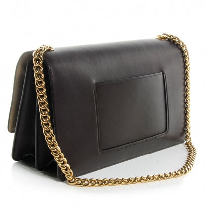 Celine Smooth Calfskin Medium Case Chain Flap Burgundy 3 of 8