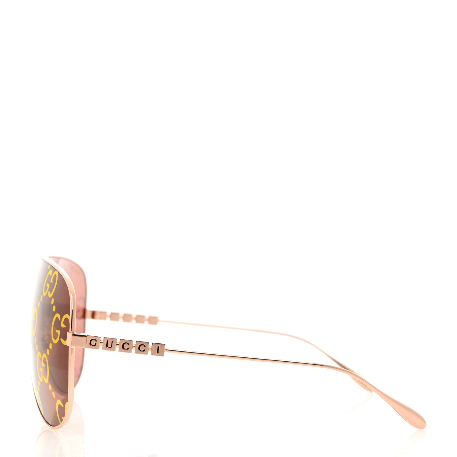 Gucci Metal Mask Sunglasses GG1436S Red Gold 3 of 8