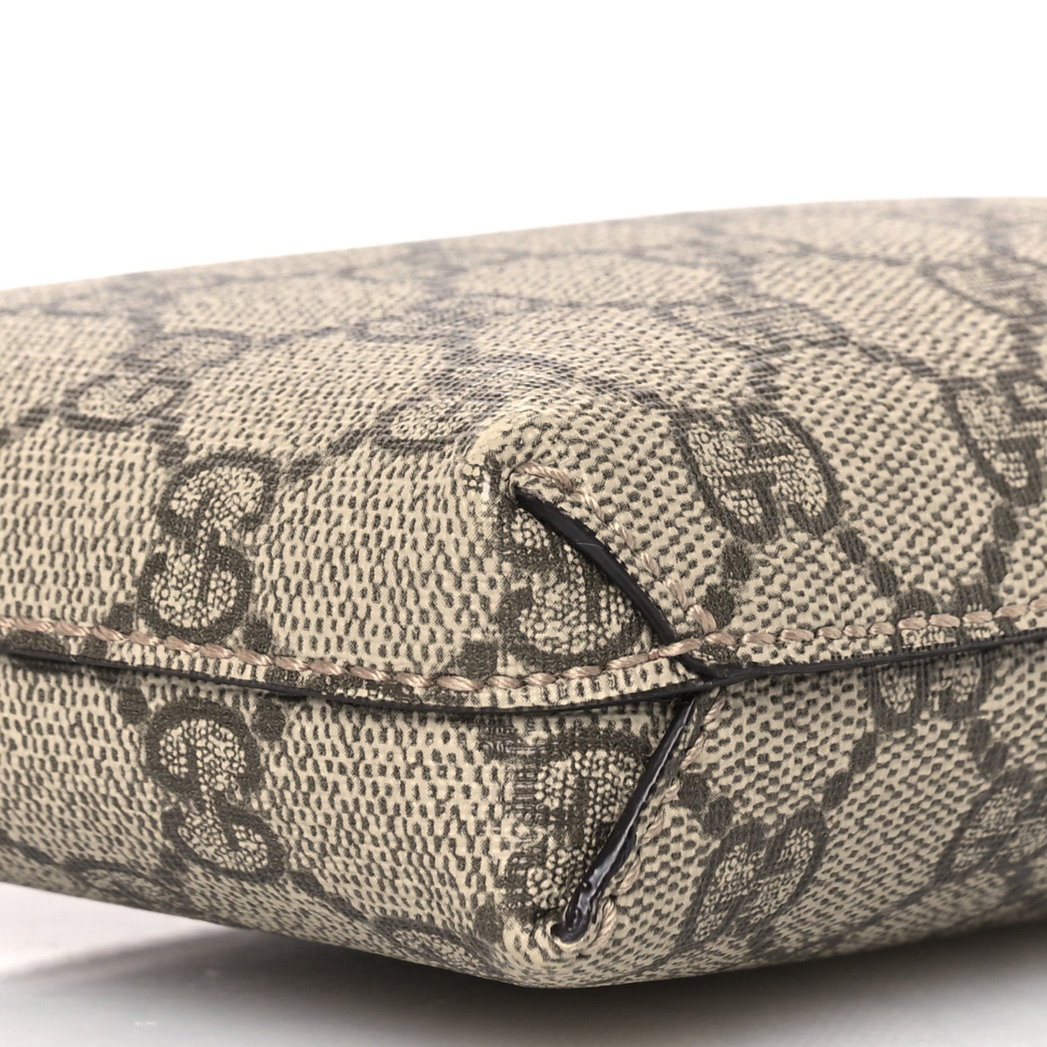 Gucci GG Supreme Monogram Azalea Calfskin Small Retro Interlocking G Wristlet Messenger Bag Beige Ebony Brown Sugar 9 of 14