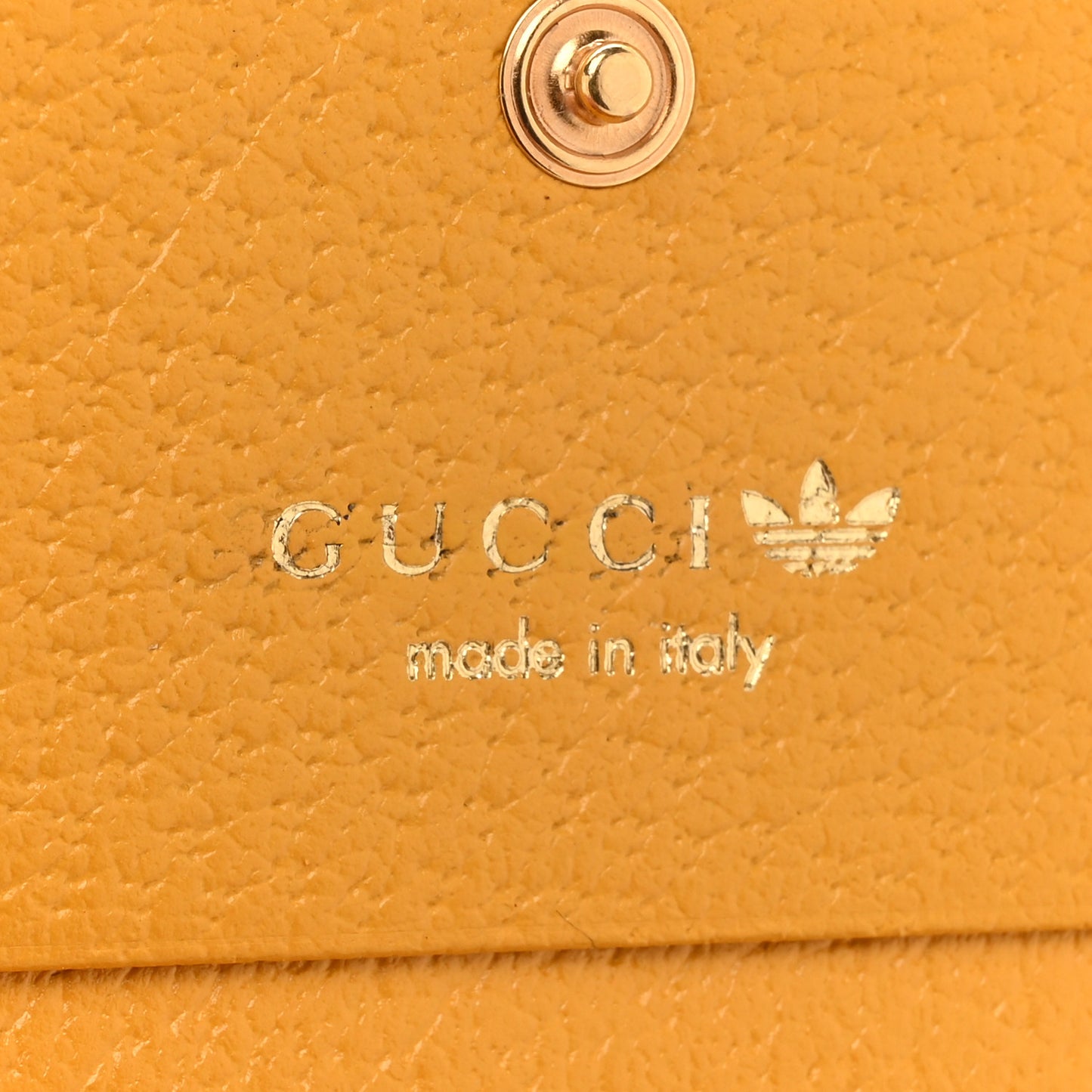 X ADIDAS Textured Dollar Calfskin Trefoil Horsebit 1955 Card Case Wallet With Strap Crop Black