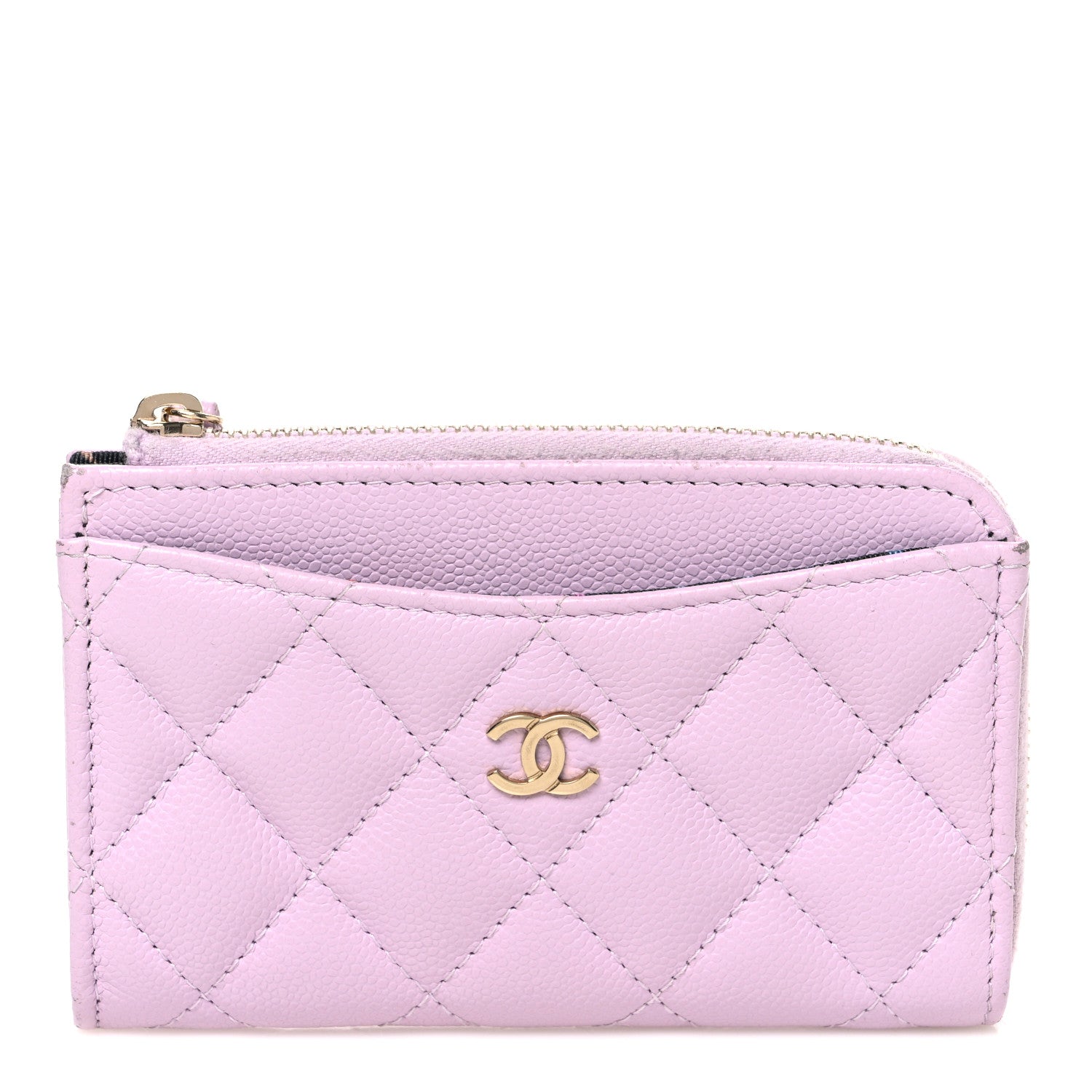 Chanel Caviar Quilted CC Zip Around Card Holder Light Pink Light Pink 1 of 8