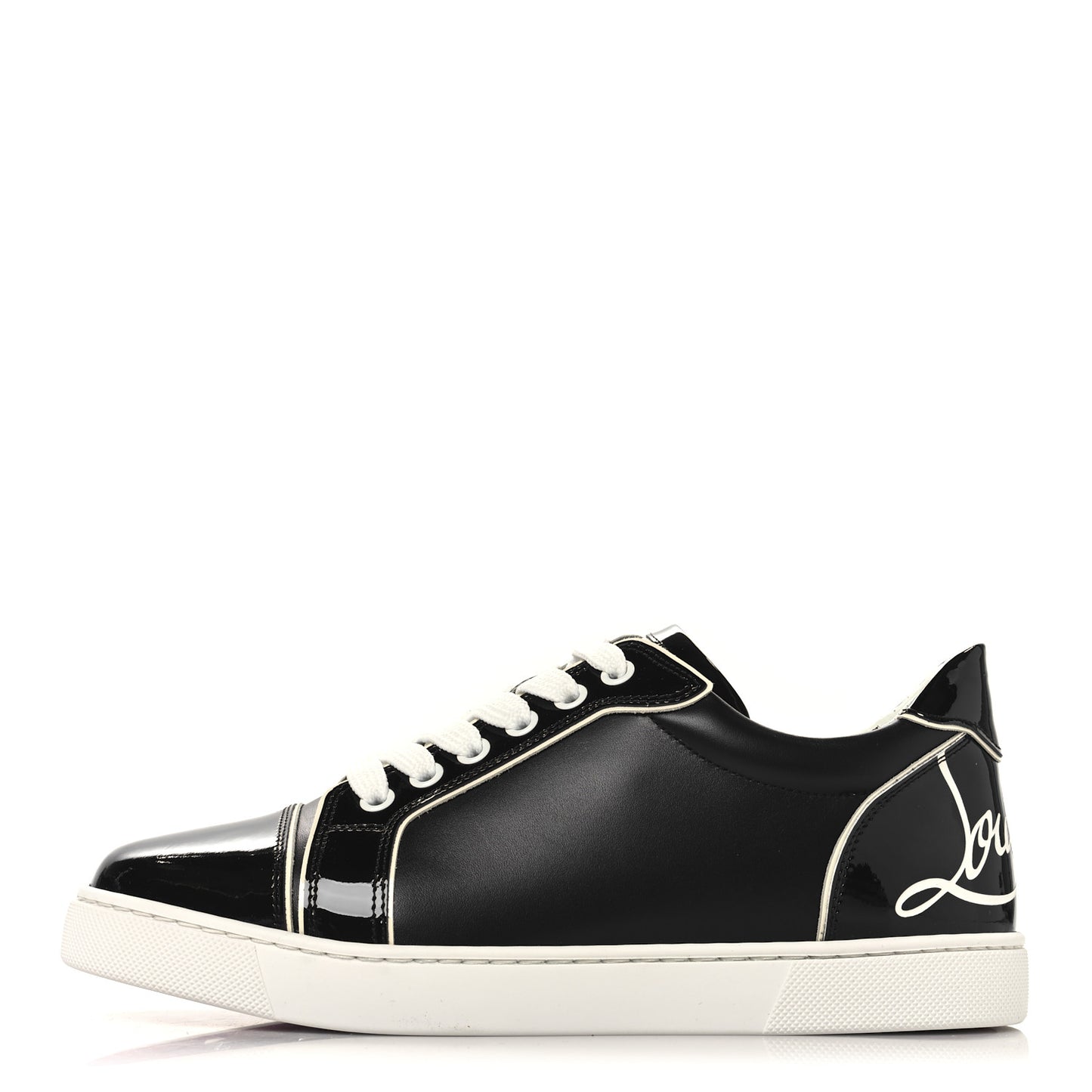 Patent Calfskin Funnyto Low Top Sneaker 38.5 Black