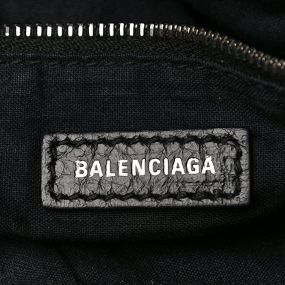 Balenciaga Agneau Classic Silver Hardware S City Logo Strap Black White 6 of 9