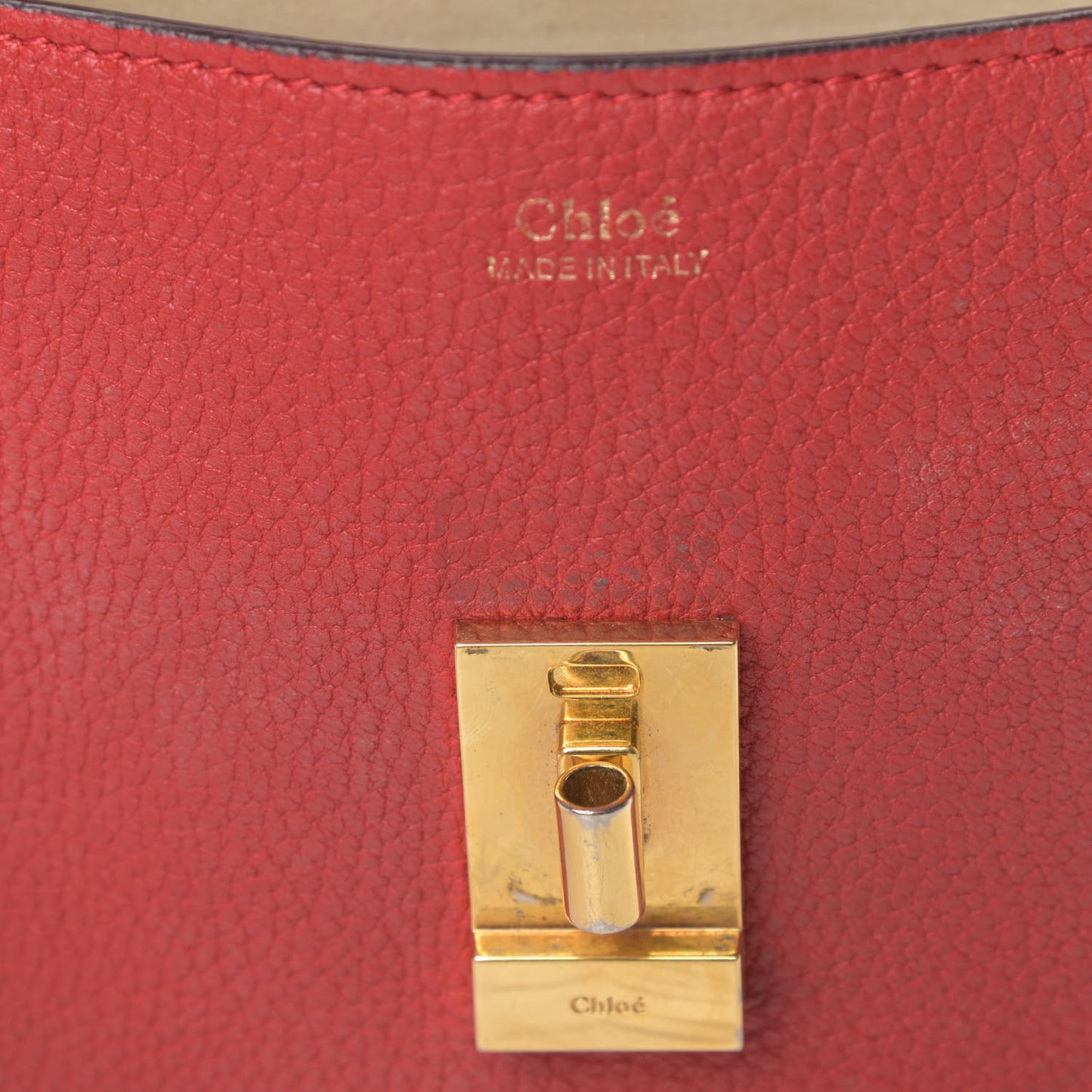 Grained Lambskin Mini Drew Shoulder Bag Intense Red