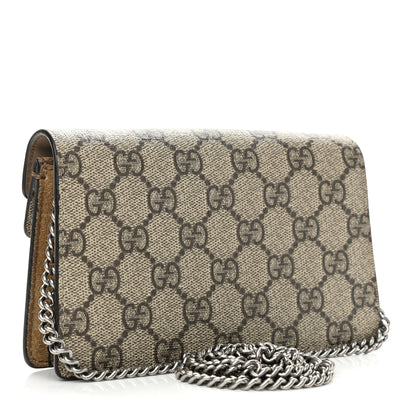 Gucci GG Supreme Monogram Super Mini Dionysus Shoulder Bag Taupe 3 of 11