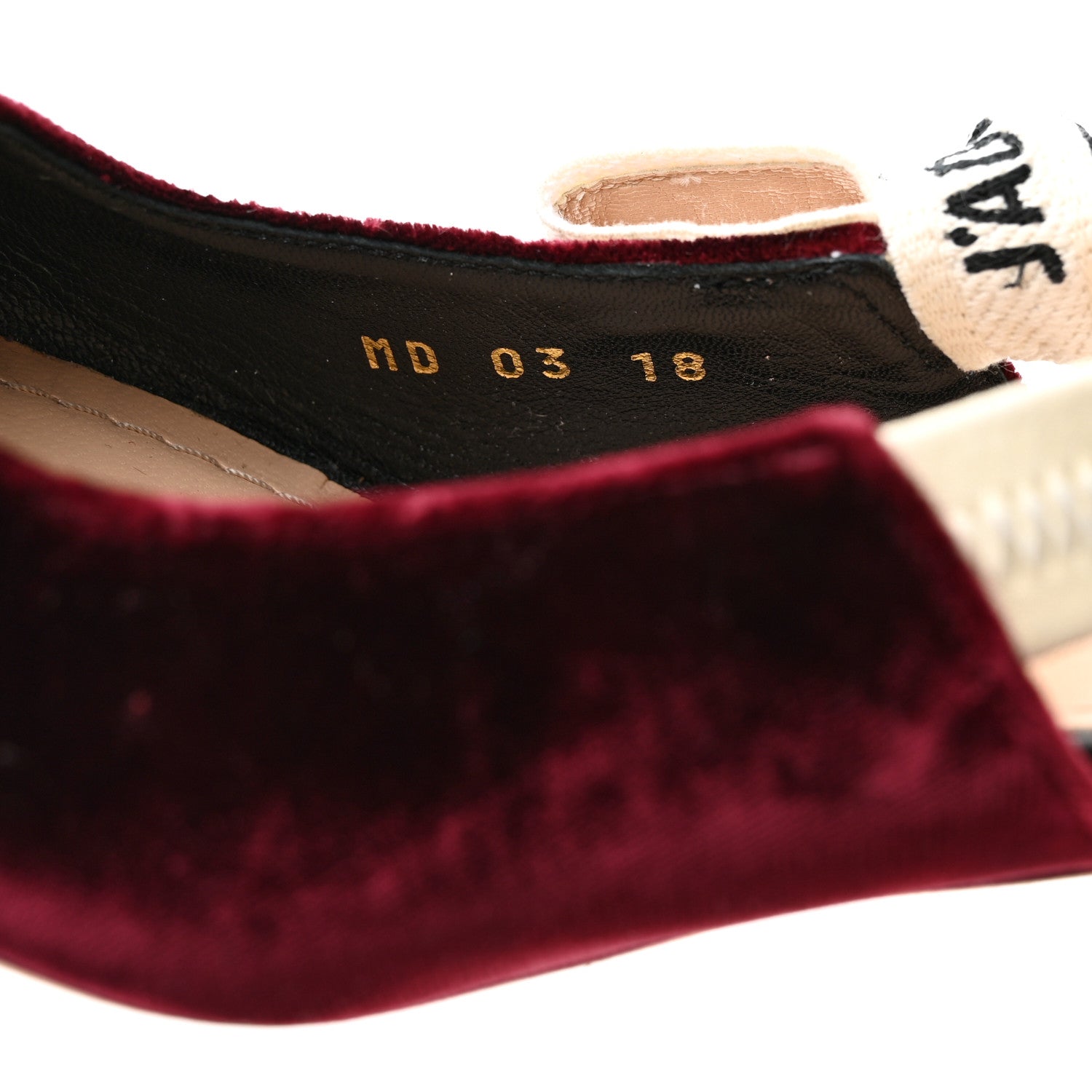 Christian Dior Velvet Ribbon J'Adior Slingback 65mm Pumps 39.5 Deep Amaranth 7 of 11