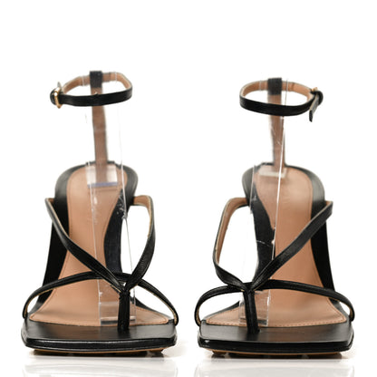 Bottega Veneta Lambskin Stretch Multi Strap 90mm Sandals 37 Black 2 of 11