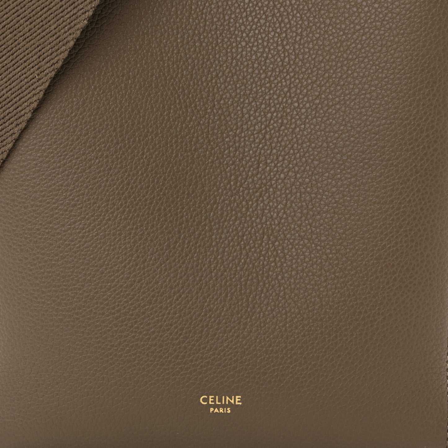 Soft Grained Calfskin Small Sangle Bucket Bag Taupe