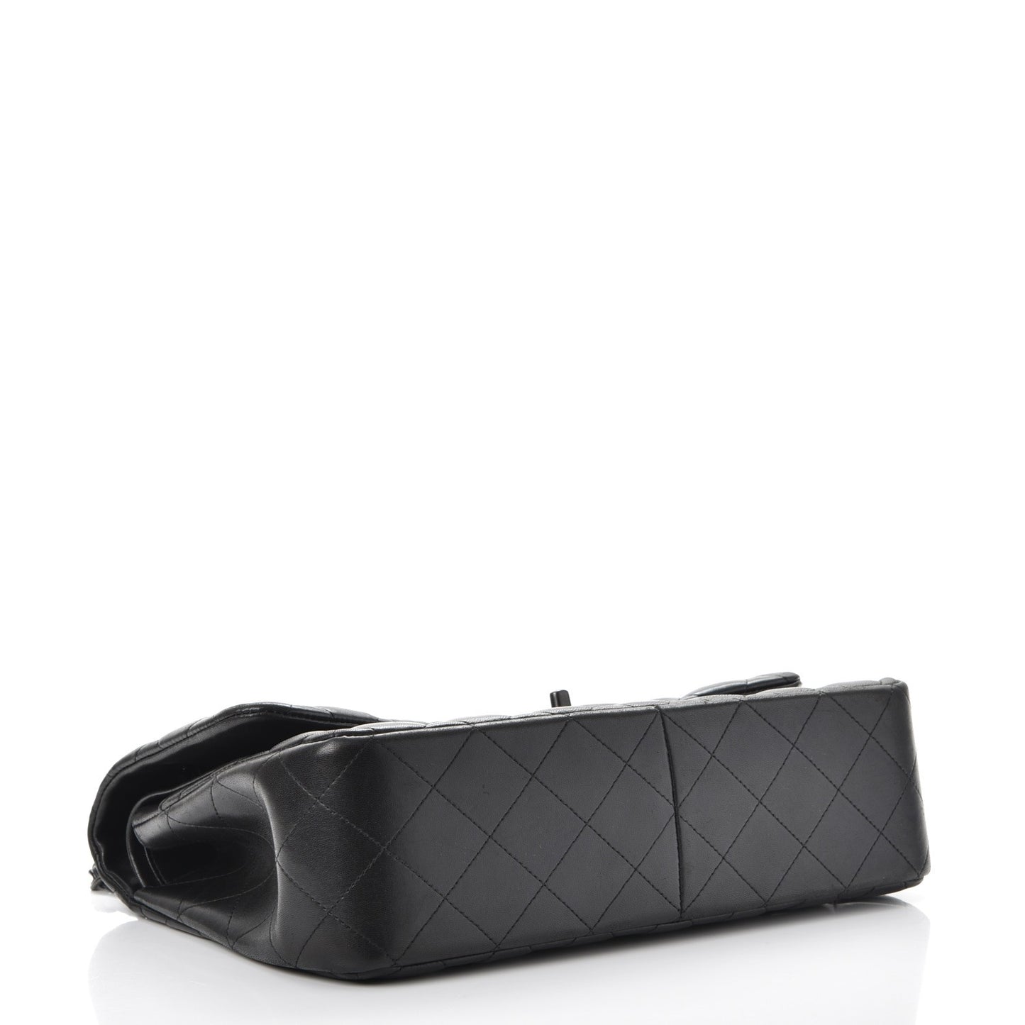 Lambskin Quilted Jumbo Double Flap So Black