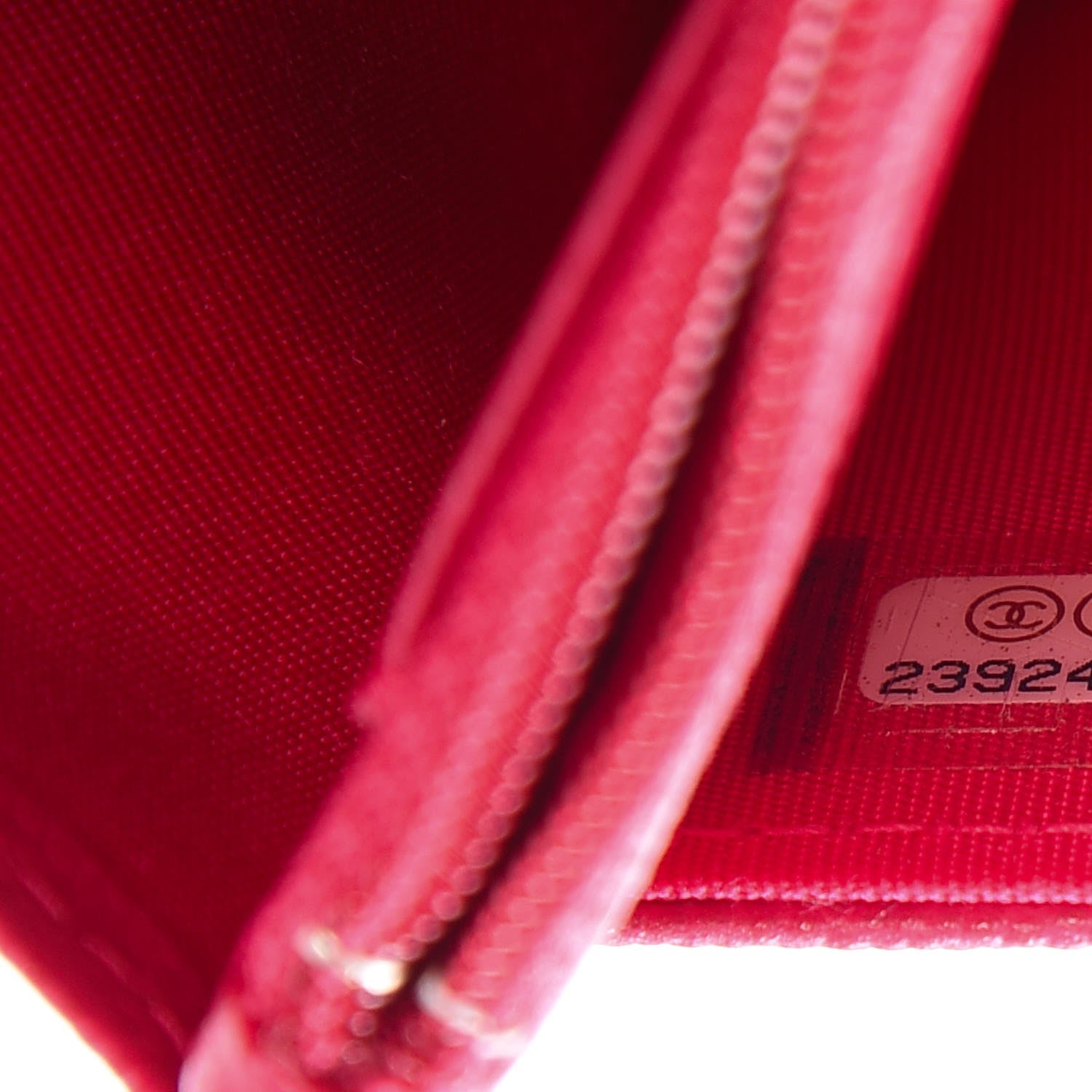 Chanel Caviar Quilted Boy Wallet On Chain WOC Fuchsia 8 of 9