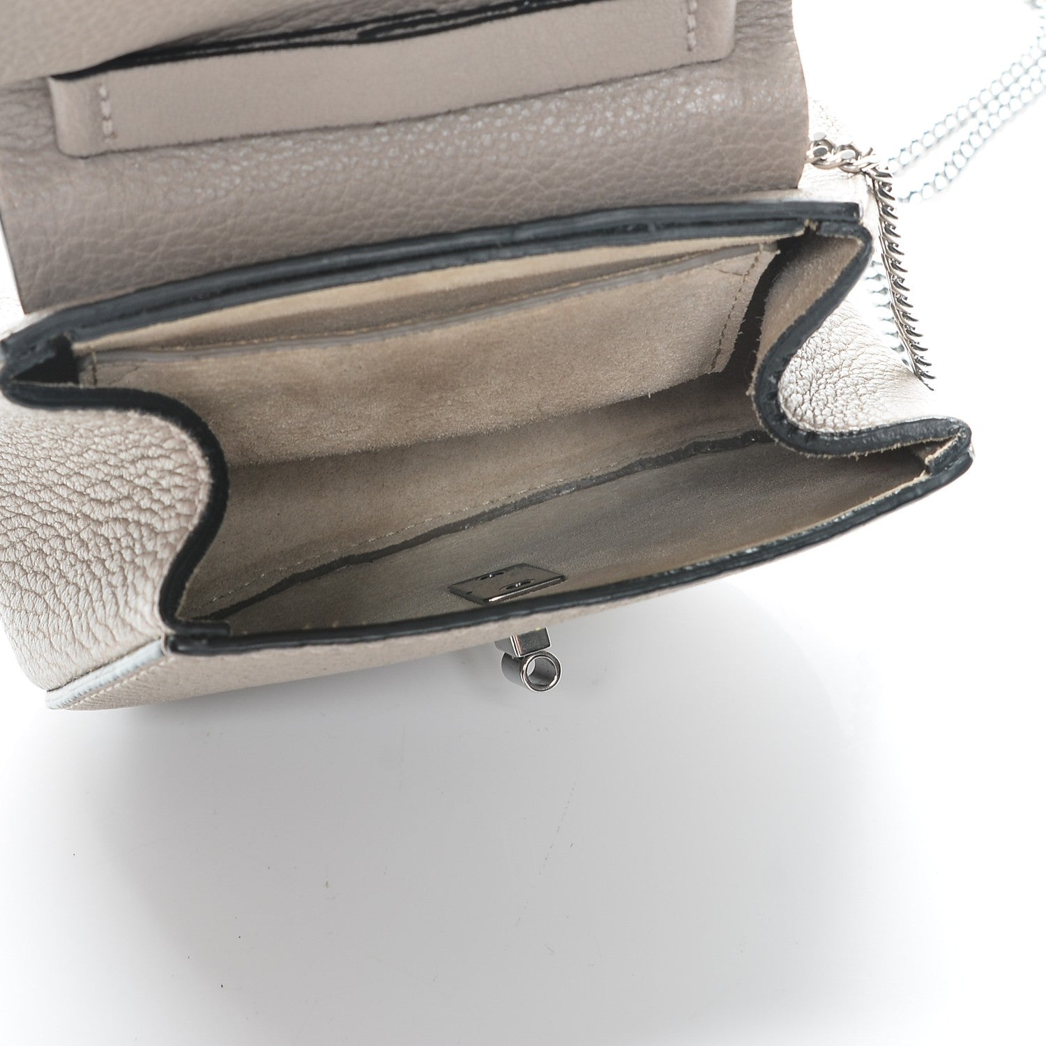 Chloe Grained Lambskin Nano Drew Shoulder Bag Motty Grey 6 of 8