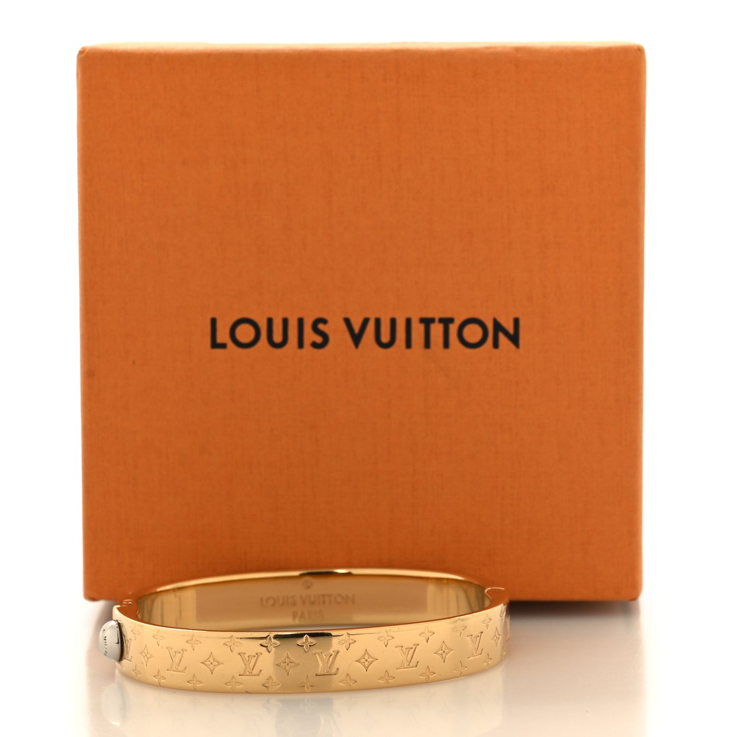 Brass Monogram Nanogram Cuff S Gold