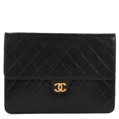 Chanel Lambskin Quilted Medium Single Flap Black 1 of 8