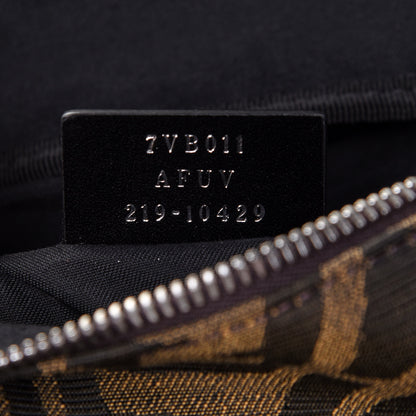 Fendi X SARAH COLEMAN Fabric Jacquard Vitello Century Matte FF Vertigo Kids Belt Bag Moro Black 12 of 15