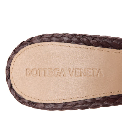 Bottega Veneta Raffia Twisted Intrecciato Stretch Mule Sandals 39 Bitter Chocolate 8 of 9