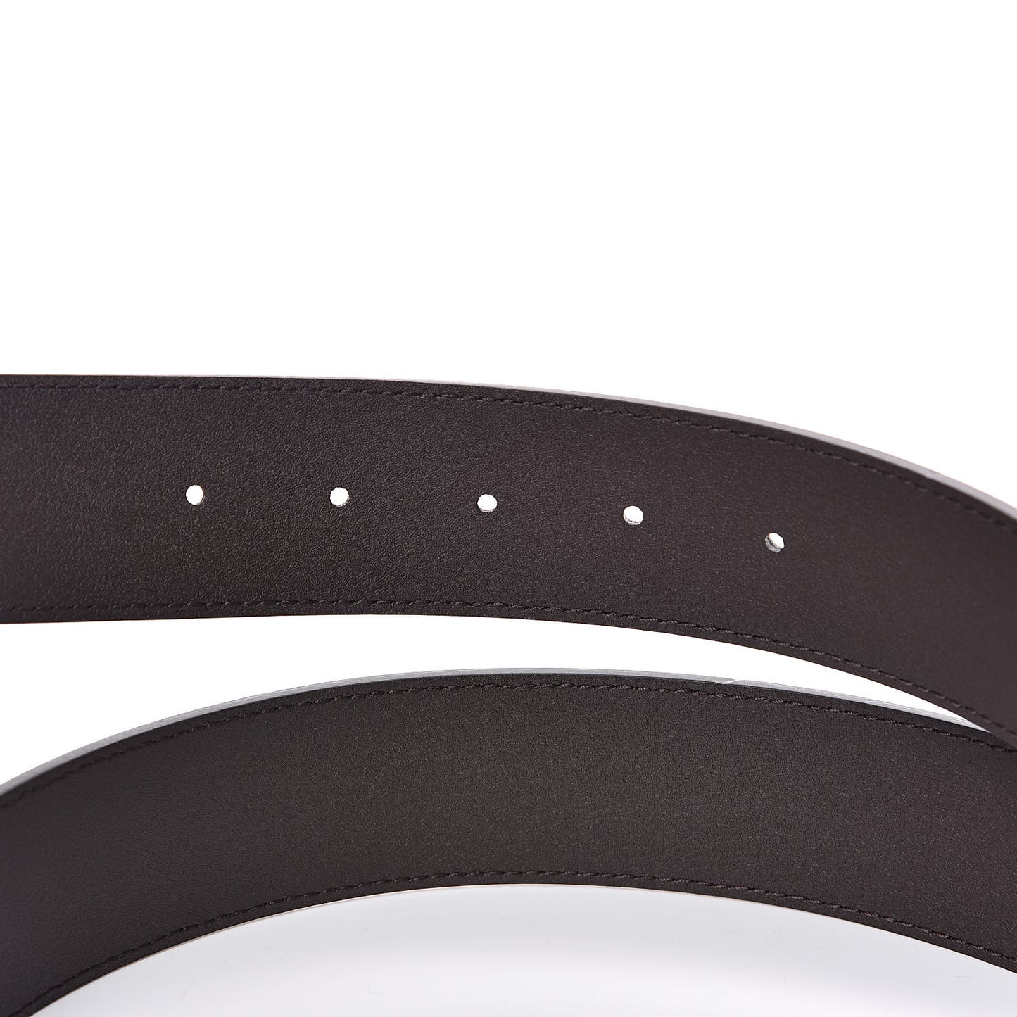 Textured Dollar Calfskin Double G 40mm Belt 100 40 Dark Cocoa