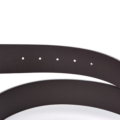 Gucci Textured Dollar Calfskin Double G 40mm Belt 100 40 Dark Cocoa 5 of 7