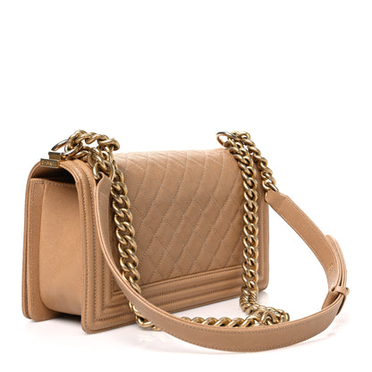 Chanel Caviar Quilted Medium Boy Flap Beige 3 of 11