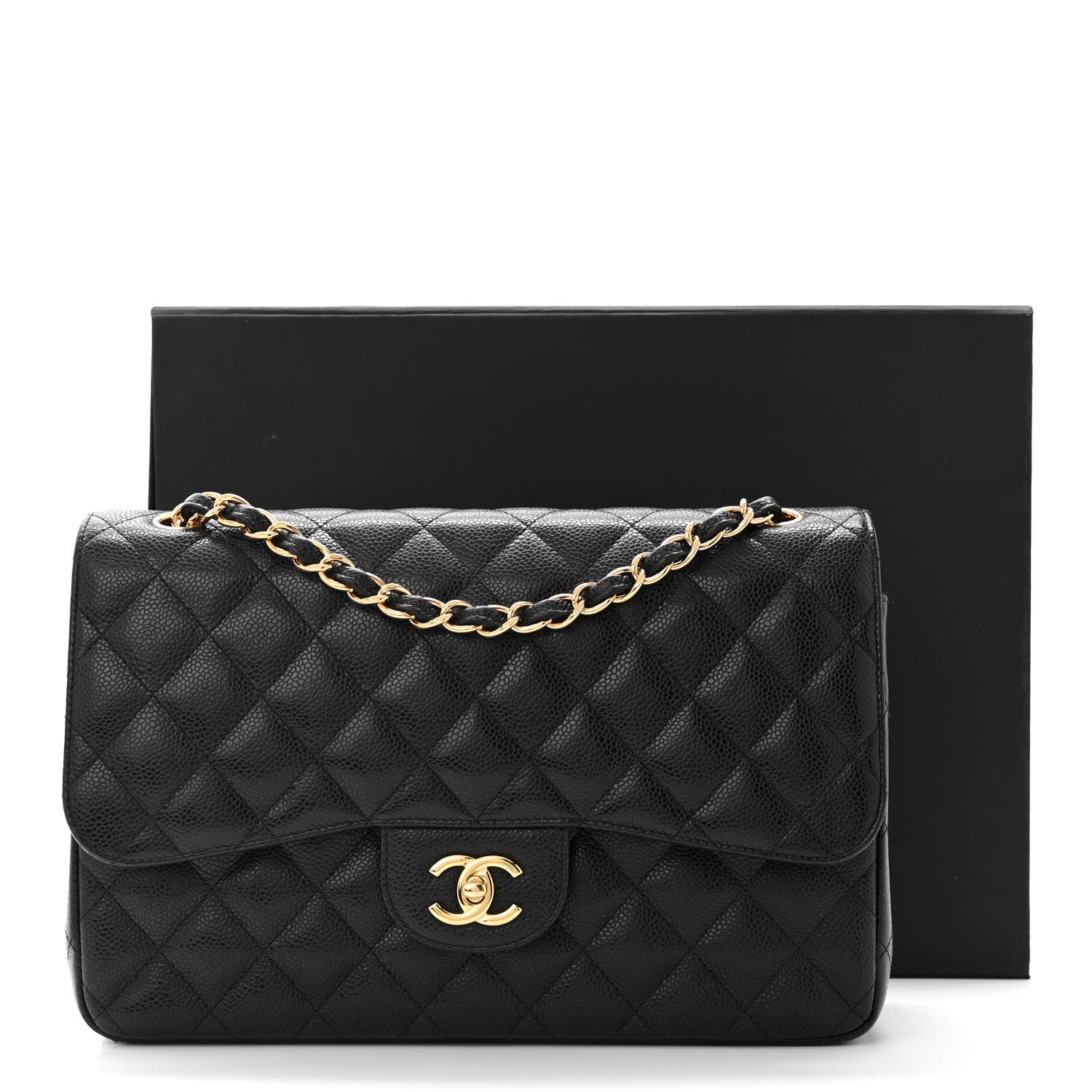 Chanel Caviar Quilted Jumbo Double Flap Black 11 of 11