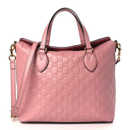 Gucci Guccissima Signature Linea A Foldover Tote Rose Baby Candy 1 of 9