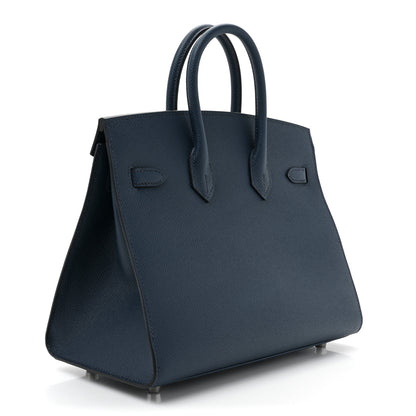 Hermes Epsom Birkin Sellier 25 Bleu Navy 3 of 9