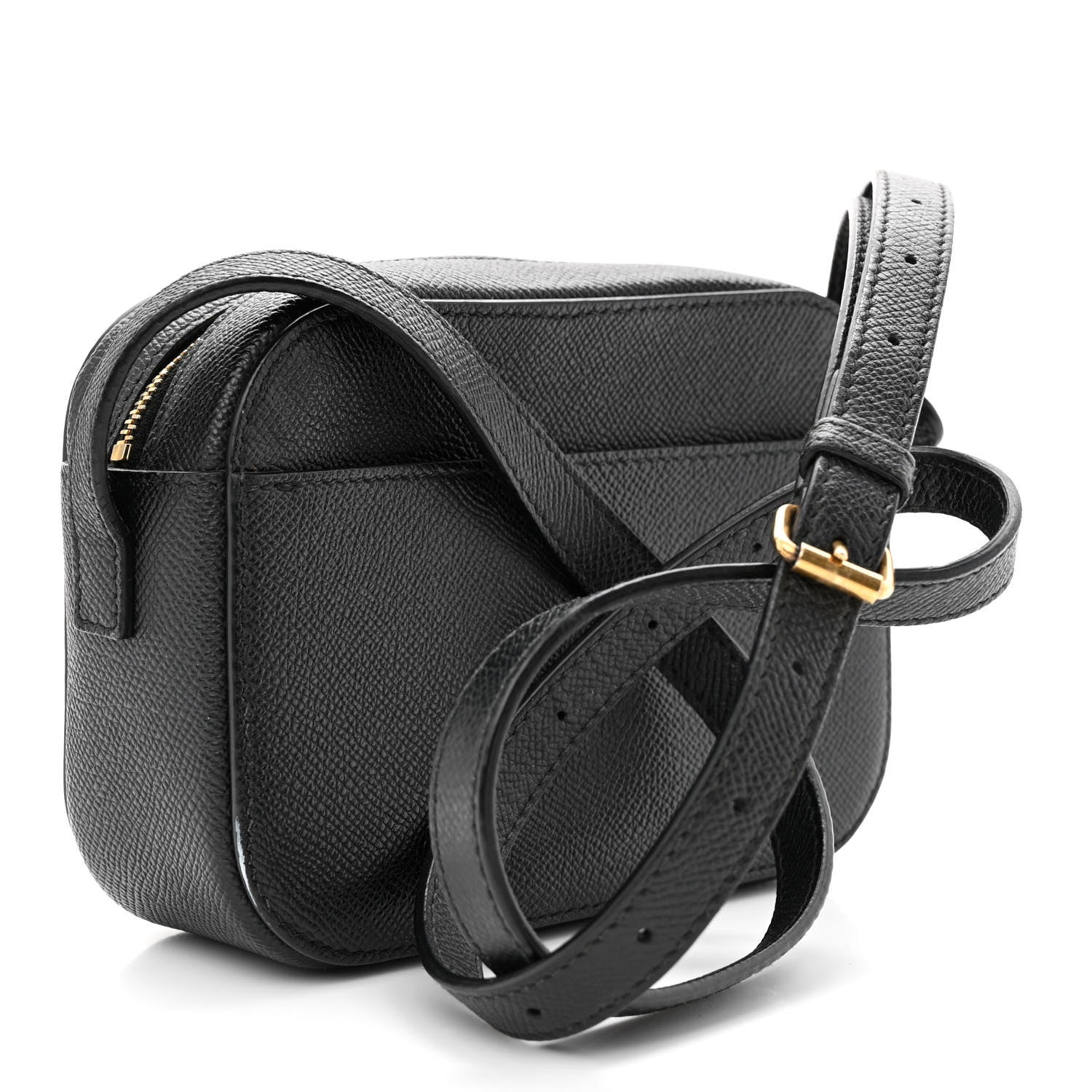 Balenciaga Signature Grained Calfskin Logo XS Ville Camera Bag Black White 3 of 12