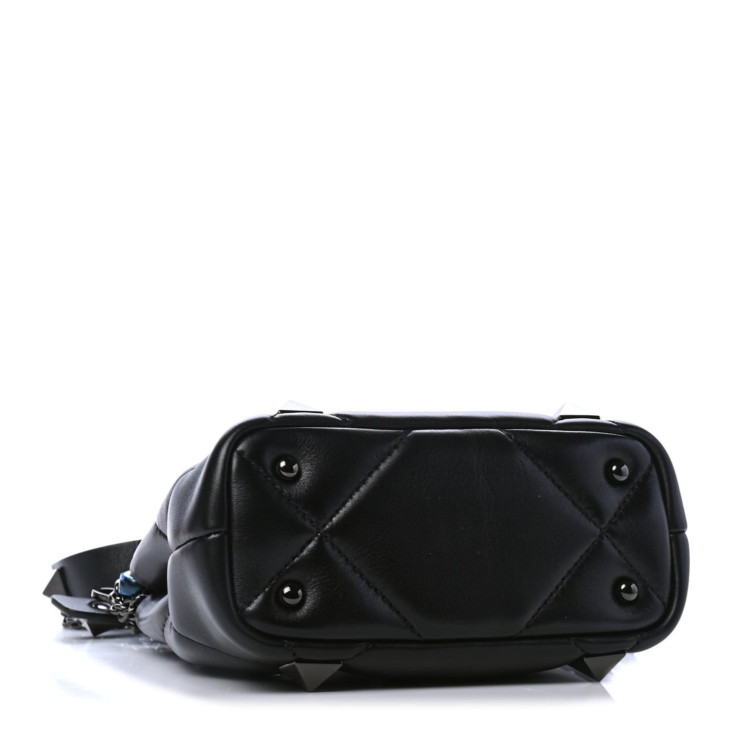 Nappa Mini Roman Stud The Handle Bag Black