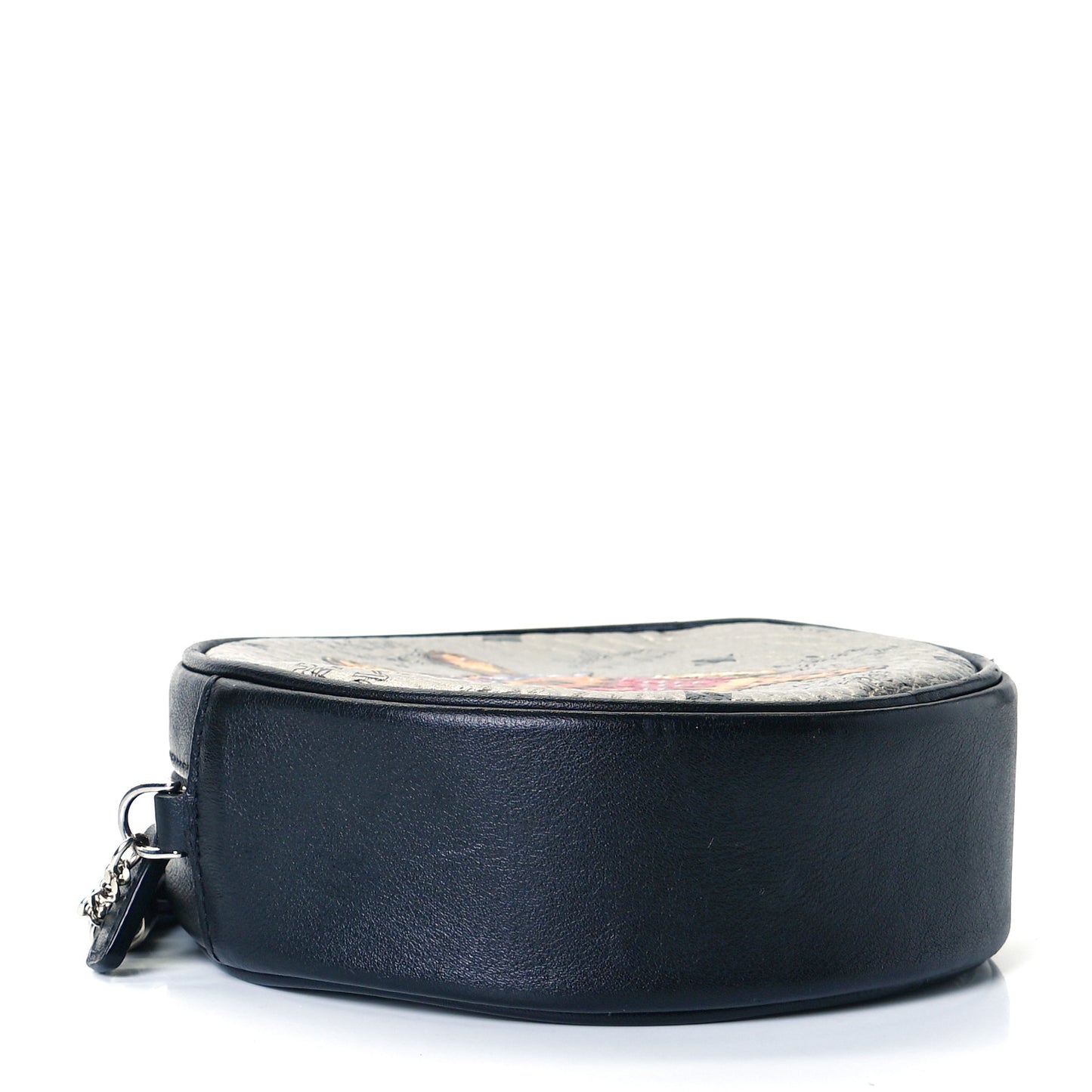 Metallic Visetos Rabbit Tambourine Crossbody Silver