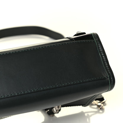 Balenciaga Smooth Calfskin Metallic Patent Giant 12 Silver Hardware Mini City Vert Poker Fonce 7 of 7