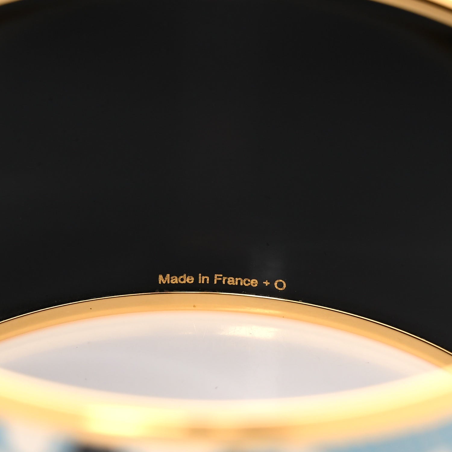 Hermes Enamel Printed Grand Fonds Extra Wide Bracelet 70 5 of 6