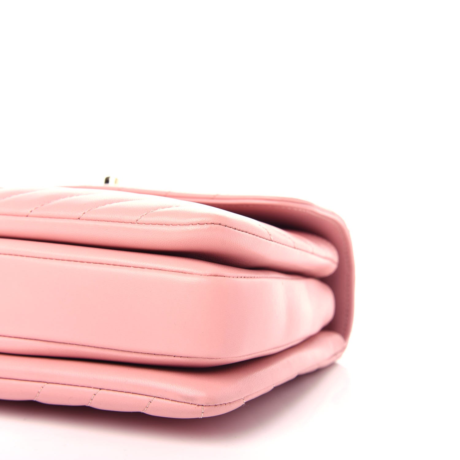 Chanel Lambskin Chevron Quilted Small Trendy CC Dual Handle Flap Bag Light Pink 10 of 11