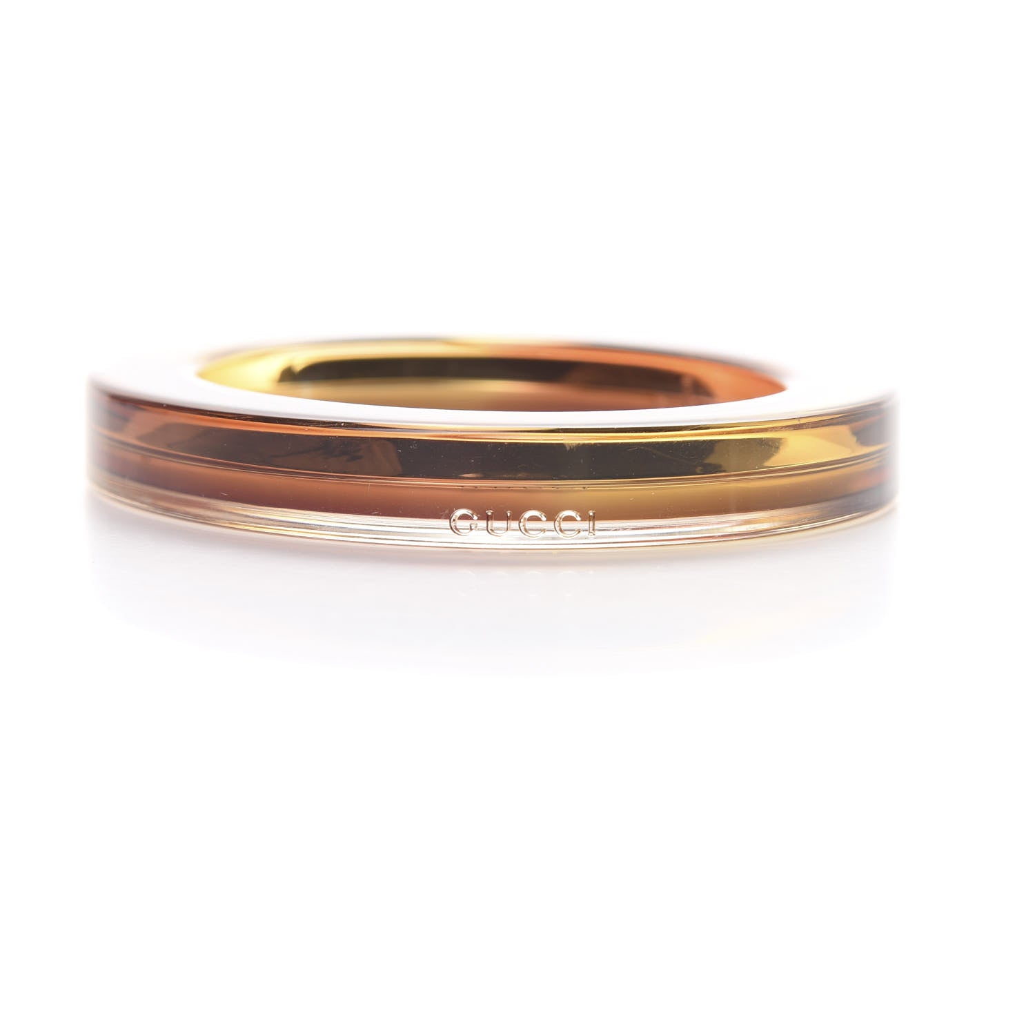 Gucci Plexiglass Transparent Bangle Bracelet Chocolate 3 of 5