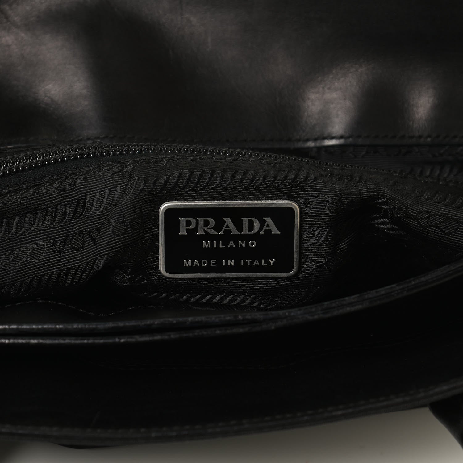 Prada Tessuto Nylon Soft Calf Tote Black 6 of 12
