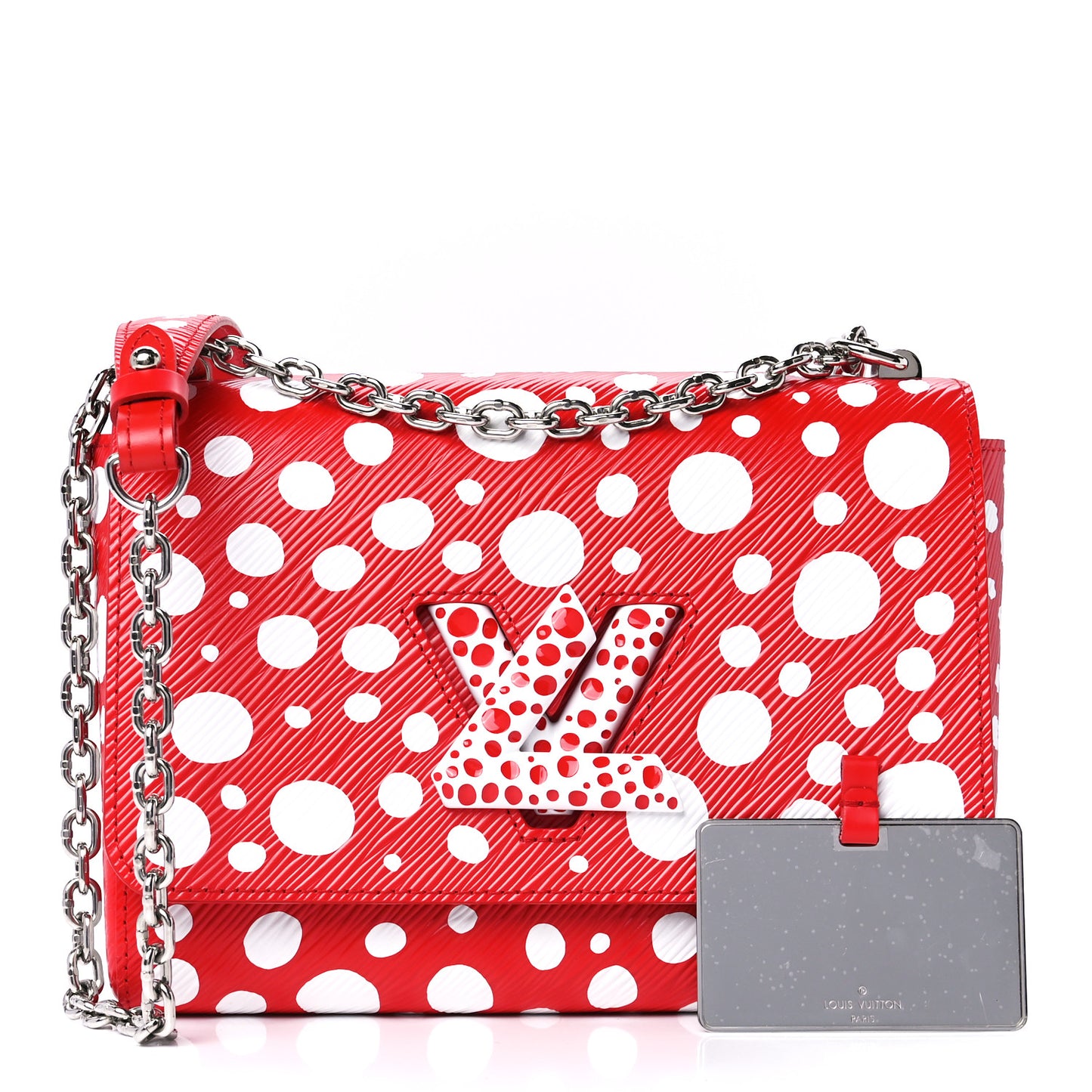 LV X YK Epi Infinity Dots Twist Shoulder Bag MM Red