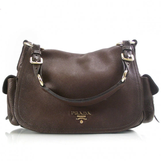 Prada Vitello Daino Messenger Bag Brown 1 of 12
