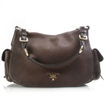 Prada Vitello Daino Messenger Bag Brown 1 of 12
