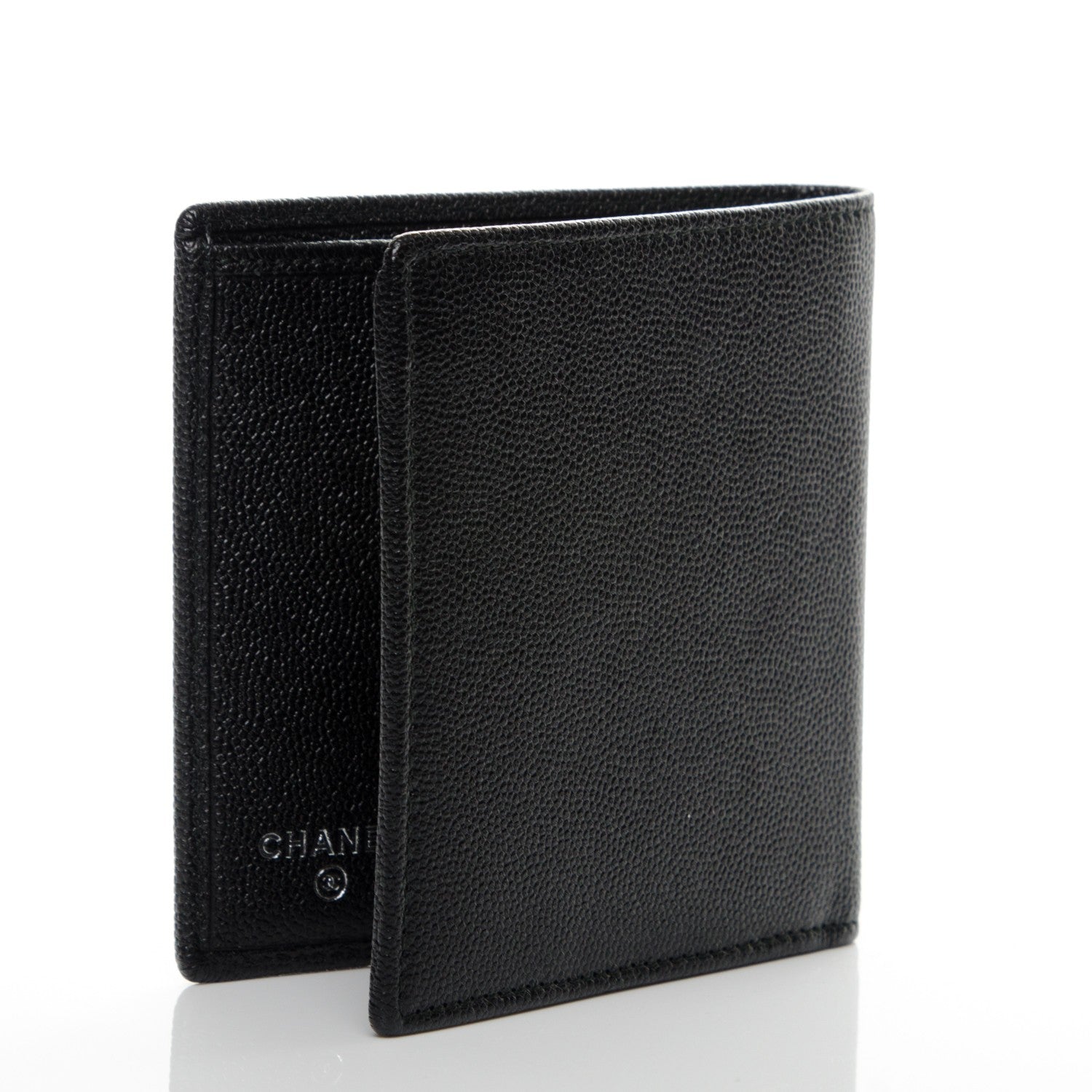 Chanel Grained Calfskin CC Bi-Fold Wallet Black 2 of 8