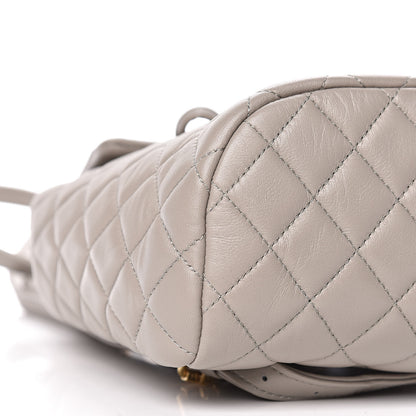 Chanel Calfskin Quilted Mini Urban Spirit Backpack Grey 9 of 10