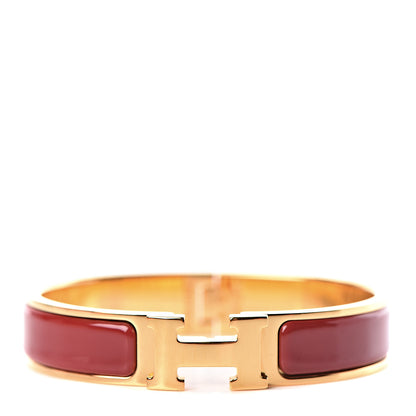 Hermes Enamel Narrow Clic Clac H Bracelet PM Rouge 1 of 6