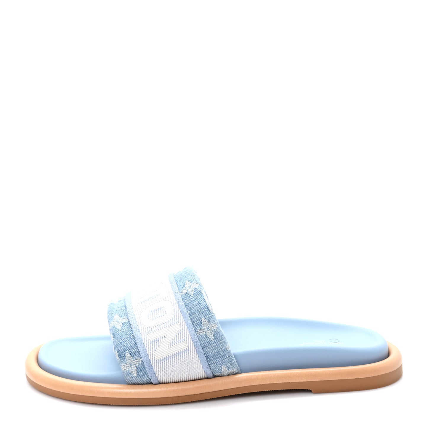 Monogram Denim LV Bliss Womens Comfort Mules 41 Turquoise